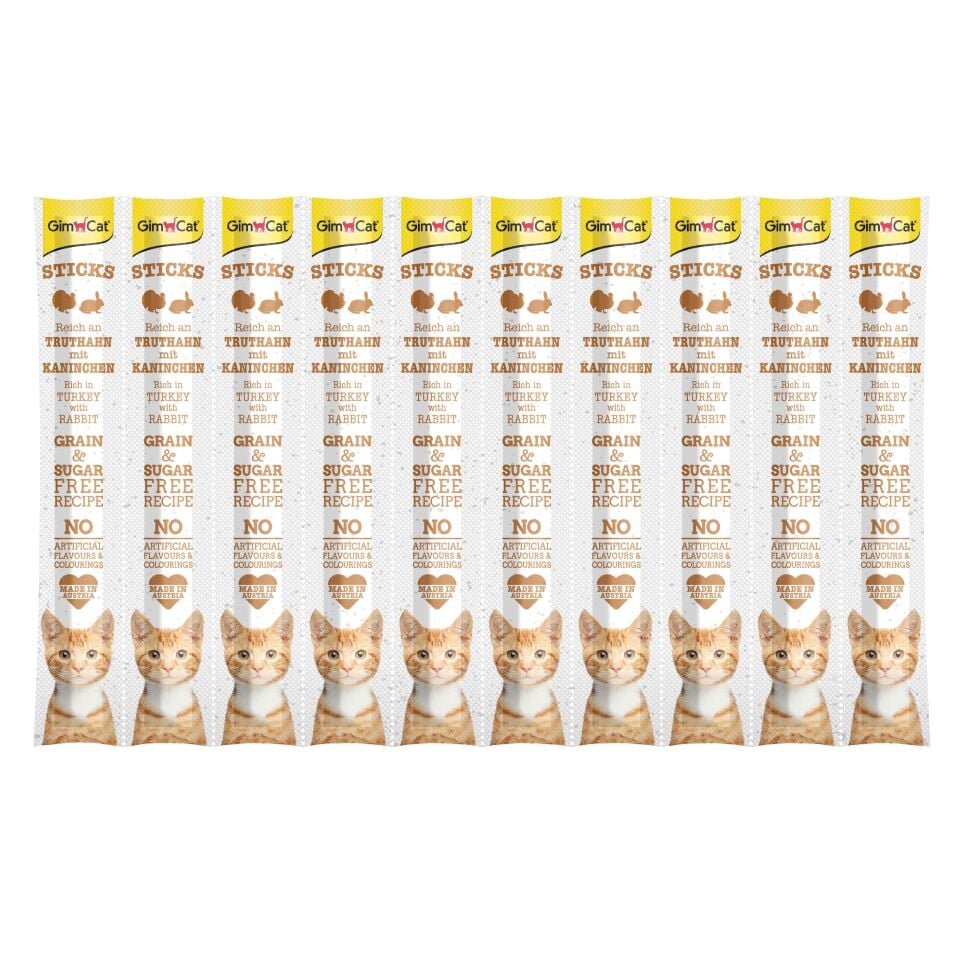 GimCat Sticks Hindi Etli Tavşan etli Ödül Çubukları 50 gr - 10lu