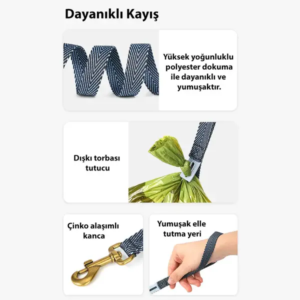 Yünlü Denim Göğüs Tasması Seti True Love