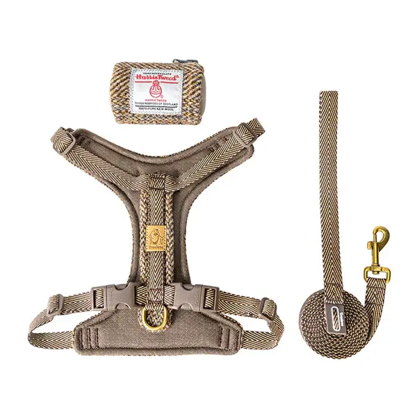 Yünlü Pepper Göğüs Tasması Seti True Love