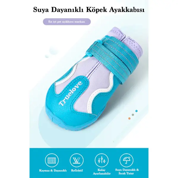Kahverengi Köpek Ayakkabısı Suya Dayanıklı, Nefes Alabilen - True Love
