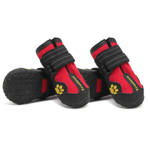 Kırmızı Köpek Ayakkabısı Suya Dayanıklı, Nefes Alabilen -True Love