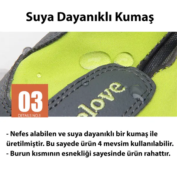 Turuncu Köpek Ayakkabısı Suya Dayanıklı, Nefes Alabilen -True Love
