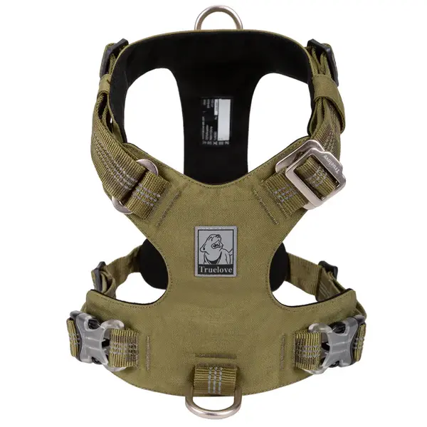 Cordura Kumaşlı, Suya Dayanıklı Asker Yeşili Göğüs Tasması-True Love