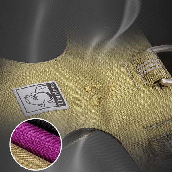 Cordura Kumaşlı, Suya Dayanıklı Siyah Göğüs Tasması-True Love