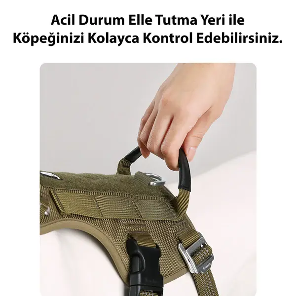 Tactical Asker Yeşili Köpek Göğüs Tasması