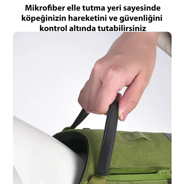 Cordura Kumaşlı, Cepli Kahverengi Göğüs Tasması