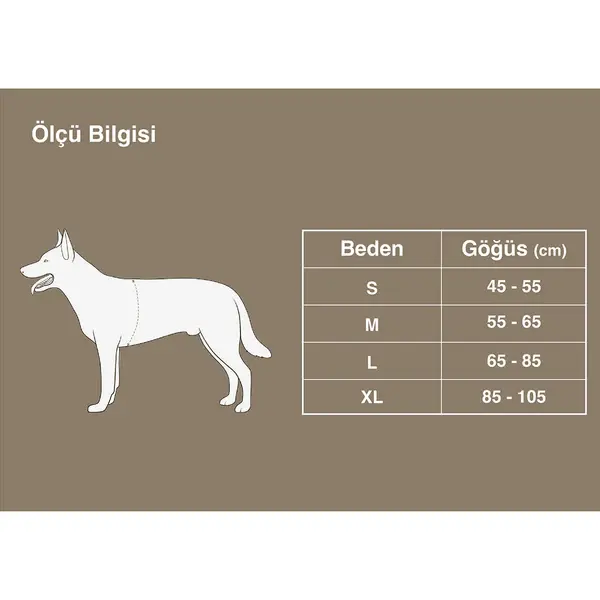 Cordura Kumaşlı, Cepli Kahverengi Göğüs Tasması