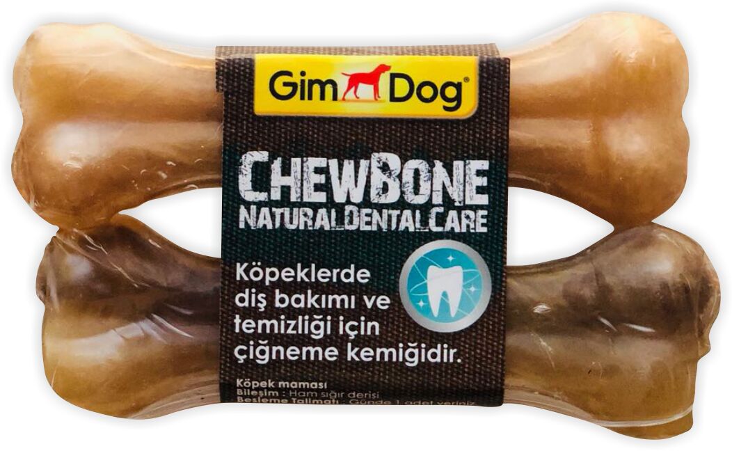 GIMDOG MORDİMİ KÖPEK KEMİK PRESS NATUREL 4,5'' - 11cm. - 2Lİ 70Gr.