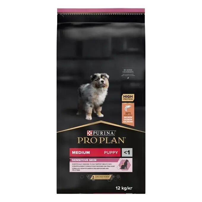 PRO PLAN ORTA IRK KURU YAVRU KÖPEK MAMASI HASSAS CİLT 12KG  (PRO PLAN KÖPEK PUPPY SENSITIVE SOMON 12Kg)