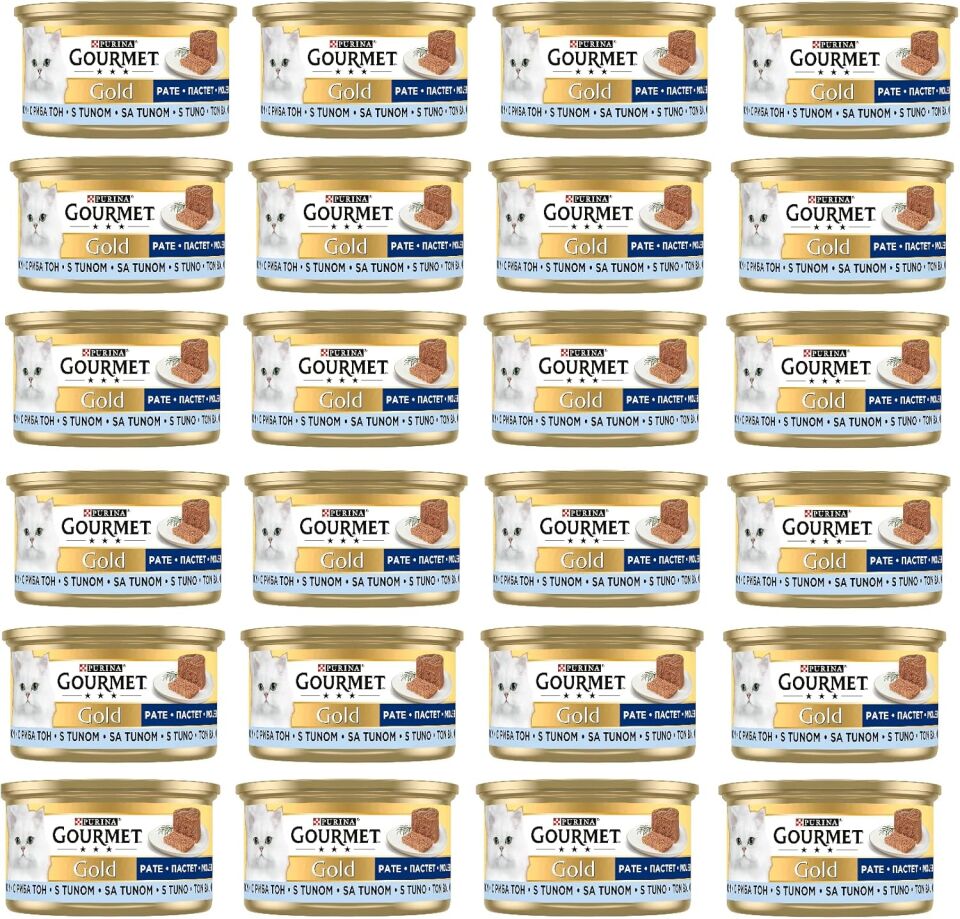 GOURMET GOLD KIYILMIŞ TON BALIKLI KEDİ YAŞ MAMASI 24X85G